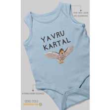 Morivo Kids Yavru Kartal Baskılı Bebek Zıbını – Çıtçıtlı Body | %100 Pamuk Sıfır Kol