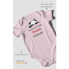 Morivo Kids Sıkıntı Yok Dedem Halleder Baskılı Bebek Zıbını – Çıtçıtlı Body | %100 Pamuk Kısa Kol