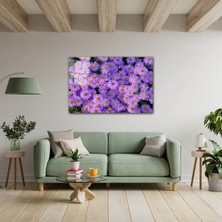 Glassual Art Aster Çiçek Cam Tablo PCT0408