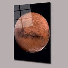 Glassual Art Kızıl Ay Uzay ve Bilim Cam Tablo PCT0948