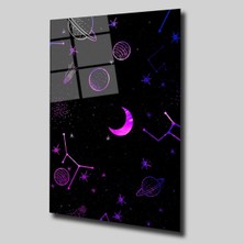 Glassual Art Gök Cisimleri Uzay ve Bilim Cam Tablo PCT0313