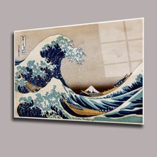 Glassual Art Wave Of Kanagawa Katsushika Hokusai Başyapıtlar Cam Tablo PCT0556