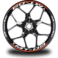 Turuncu Yamaha mt 09 Takım Jant Sticker Etiket
