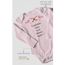Morivo Kids Üzgünüm Anne Aynı Adama Aşığız Baskılı Bebek Zıbını – Çıtçıtlı Body | %100 Pamuk Uzun Kol