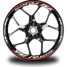 Turuncu Yamaha Yzf R125 Takım Jant Sticker Etiket
