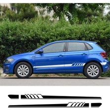 Volkswagen Polo Yan Kapı Beyaz Sticker Etiket Modeli