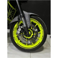 Yamaha Yazılı Kısa Yazısız Uzun Dış Şerit 16'lı Çift Renk Jant Sticker Modeli
