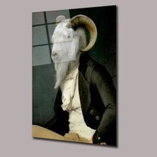 Glassual Art Entel Keçi Hayvanlar Alemi Cam Tablo PCT0598