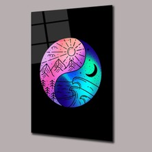 Glassual Art Gündüz ve Gece Illüstrasyon Cam Tablo PCT0659