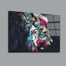 Aslan 6 Hayvanlar Alemi Cam Tablo PCT0105