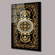 Glassual Art Gold Desenli Renk Cümbüşü Cam Tablo PCT0699