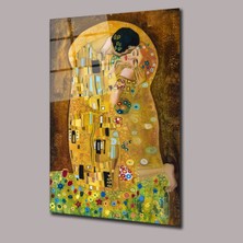 Glassual Art Pablofi Gustav Klimt Ilk Öpücü Yağlı Başyapıtlar Cam Tablo PCT0552