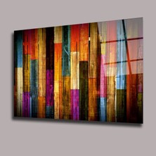 Glassual Art Renkli Tahtalar Renk Cümbüşü Cam Tablo PCT0613