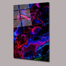 Glassual Art Parlak ve Dumanlı Arka Plan Renk Cümbüşü Cam Tablo PCT0668