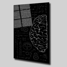 Beyin ve Matematik Ifadeleri Resimli Uzay ve Bilim Cam Tablo PCT0284