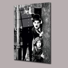 Charlie Chaplin - The Kid Filmi 1921 Sinema ve Ünlüler Cam Tablo PCT0878