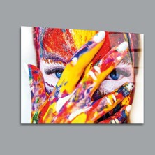Glassual Art Yüzü Kapalı Kadın Cam Tablo PCT0149