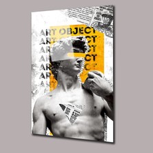 Glassual Art Sarı Çizgili Davud Heykeli Heykeller Cam Tablo PCT0585