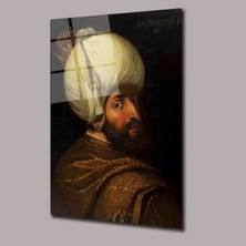 Glassual Art Osmanlı Padişahı Yıldırım Bayezid Arşiv Cam Tablo PCT0487