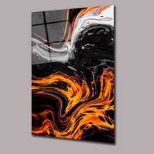 Glassual Art Akışkan Mağma Soğut Renk Cümbüşü Cam Tablo PCT0670