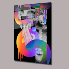 Glassual Art Renklı Tasarım Denemesi Heykeller Cam Tablo PCT0754