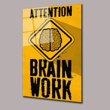 Glassual Art Brain Work Uzay ve Bilim Cam Tablo PCT0740