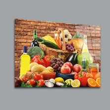 Glassual Art Çeşitli Yiyecekler Karışık Cam Tablo PCT0114