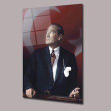 Bayrak ve Atatürk Atatürk ve Türkiye Cam Tablo PCT0497