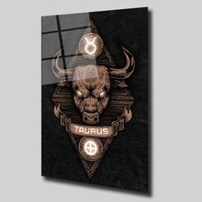 Glassual Art Boğa Burçlar Cam Tablo PCT0268