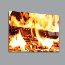 Glassual Art Yanan Odunlar Karışık Cam Tablo PCT0113