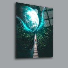 Glassual Art Dünya ve Köprü Manzara Cam Tablo PCT0064