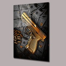 Glassual Art Gold Tabanca Dolar Cam Tablo PCT0703