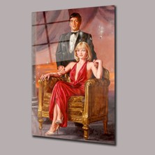 Glassual Art Tony Montana Elvira Hancock Kurşun Detayları Sinema ve Ünlüler Cam Tablo PCT0912