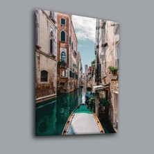 Glassual Art Venedik'te Gondol Gezisi Manzara Cam Tablo PCT0057