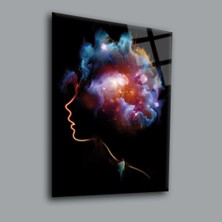 Glassual Art Karışık Renkli Kadın Cam Tablo PCT0031
