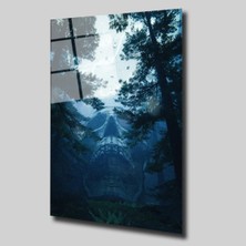 Kafatası ve Ağaçlar Illüstrasyon Cam Tablo PCT0337