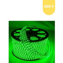 Powerr Led Aydınlatma 220 Volt Yeşil 60 Ledli 3 Çipli Hortum LED 5 Metre Güç Kablosu Dahil