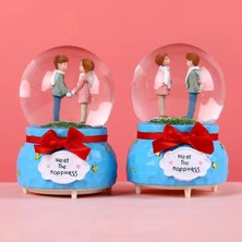 baytoptan Tatlı Buluşma Işıklı Müzikli Püskürtmeli Büyük Boy Kar Küresi