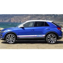 Volkswagen T-Roc Yan Kapı Düz Şerit Sticker Etiket Modeli