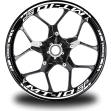 Beyaz Yamaha mt 10 Sp Jant Sticker Etiket