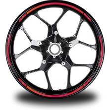 Yazısız Uzun Kısa Kesikli Tek Renk 16'lı Jant Sticker Modeli