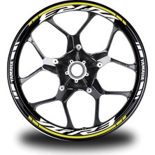 Beyaz Yamaha R6 Takım Jant Sticker Etiket