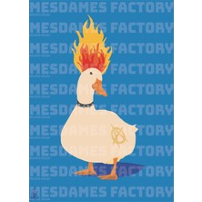 Mesdames Factory Anarşist Ördek Duvar Posteri