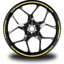 Yazısız Uzun Kısa Kesikli Tek Renk 16'lı Jant Sticker Modeli