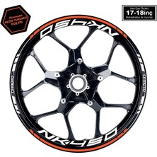 Neon Turuncu Cfmoto 450NK Motosiklet Jant Sticker Etiket Modeli Iç & Dış Takım