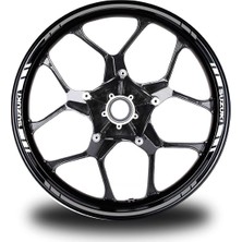 Suzukı Yazılı Kısa Yazısız Uzun Dış Şerit 16'lı Çift Renk Jant Sticker Modeli