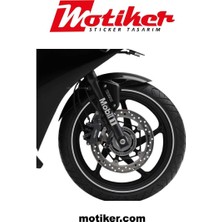 Mobil 1 Motosiklet Amortisör Gri Sticker Etiket