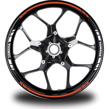 Yamaha Yazılı Kısa Yazısız Uzun Dış Şerit 16'lı Çift Renk Jant Sticker Modeli