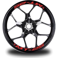 Neon Turuncu Yamaha Mt-25  Yazılı 8li Jant Içi Yazı Sticker Etiket