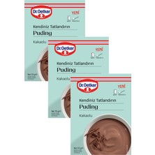 Dr. Oetker Kendiniz Tatlandırın Şekersiz Puding Kakaolu 55 gr x 3 Adet